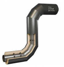 Z-образный элемент в ППУ изоляции Ø трубы 57мм; S стенка 3,5мм; Ø оболочки 125мм